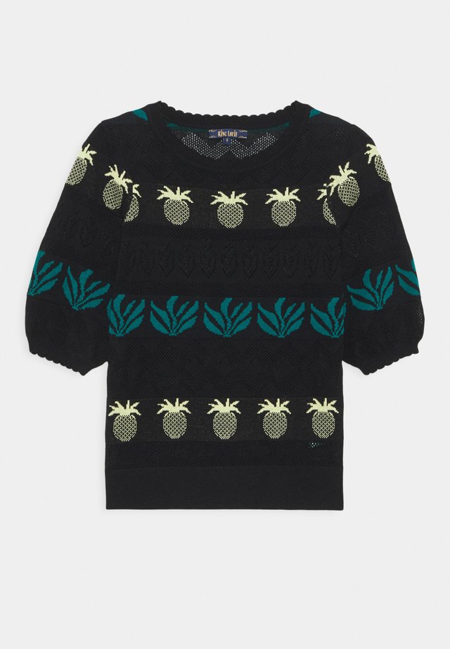 AGNES BELLSLEEVE PINEAPPLE - Trui - black