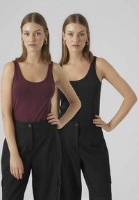 Vero Moda MAXI TANK 2 PACK - Toppi - black