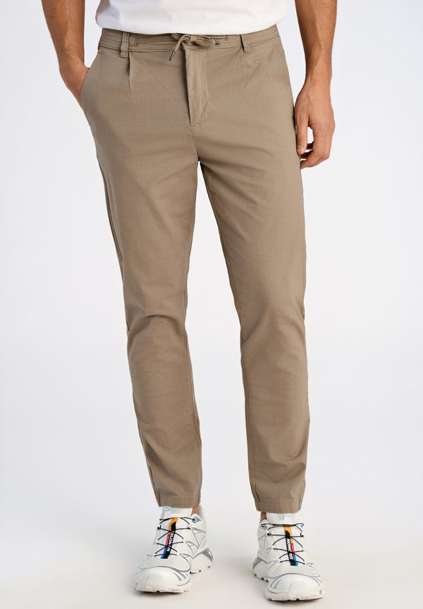 CROPPED RIP STOP  - Stoffhose - stone