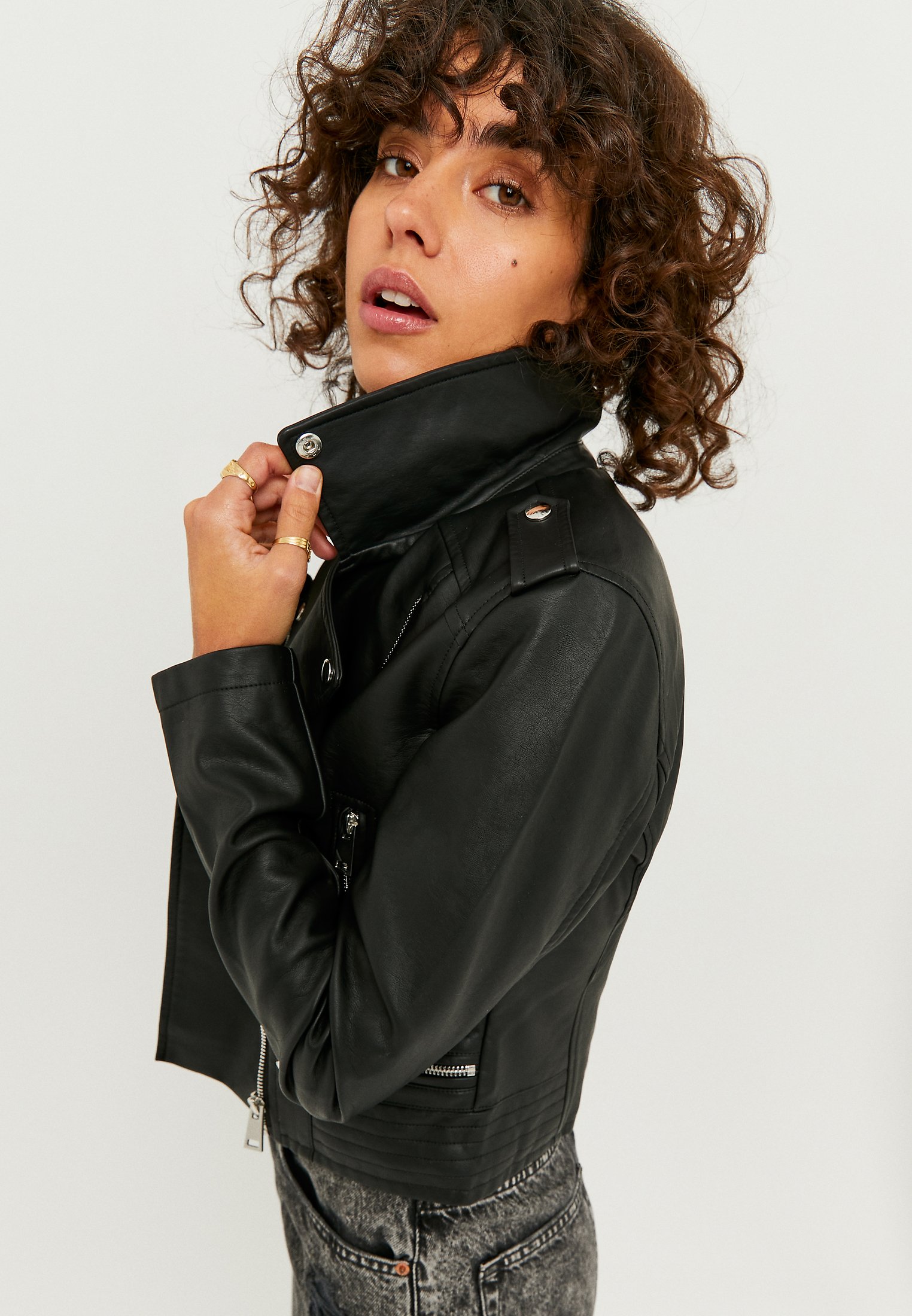 Damen Kunstlederjacke Damen Kunstlederjacke
