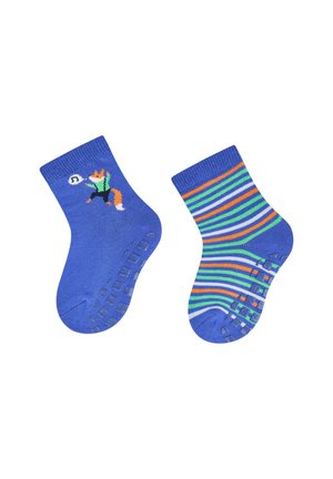 Sterntaler, ABS SOCKEN 2ER PACK FUCHS UND RINGEL MIT INNENFROTTEE IM SOHLENBEREICH - Socken - kobaltblau