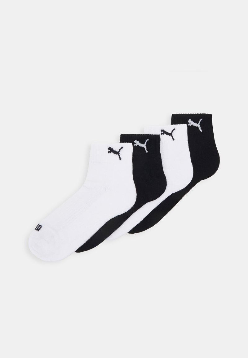 Puma - CUSHIONED QUARTER    4 PACK UNISEX - Chaussettes de sport - black/white, Agrandir