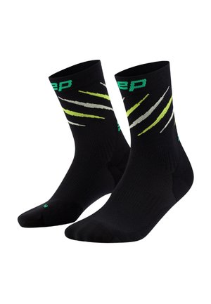 RUN COMPRESSION EDITION CLAW MID CUT - Sportsocken - black green mix