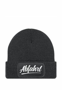 MoonWorks MIT PATCH SKIFAHREN SPRUCH  - Beanie - dunkelgrau