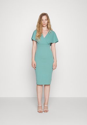 WGXZL WEDDING - BETTY V NECK MIDI DRESS - Vestido de cóctel - sage green