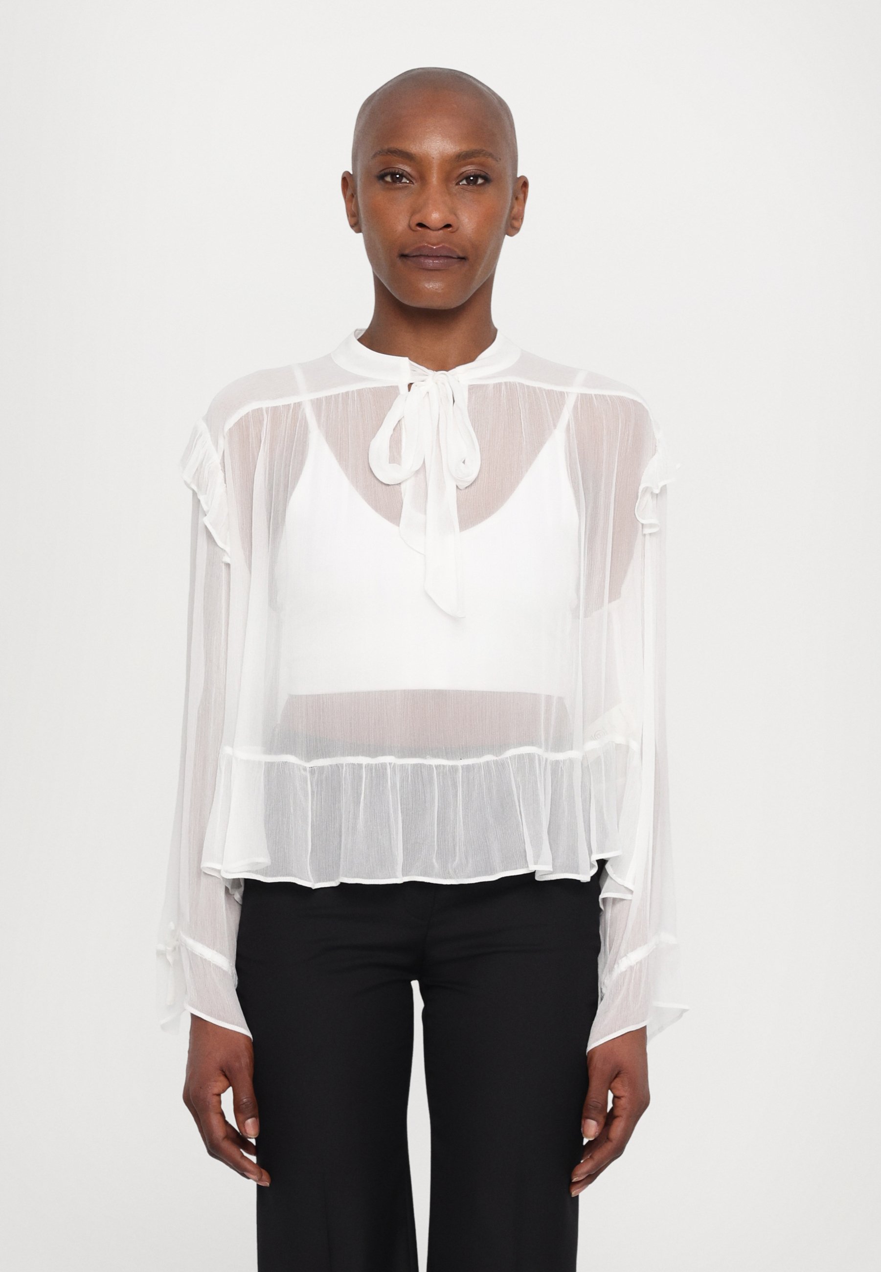 売れ筋商品|||デザイナーズリミックス シャツ レディース トップス IOLA - Blouse - cream DESIGNERS REMIX IOLA BLOUSE - Bluse - cream/offwhite