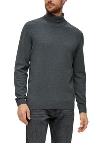 s.Oliver À COL ROULÉ - Strickpullover - dunkelgrau