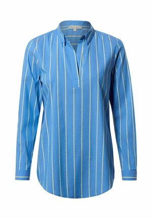 Bluse - blau zitrone