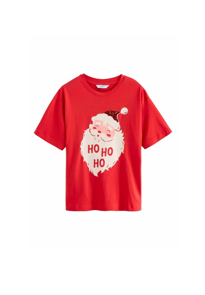 Next SANTA CHRISTMAS GRAPHIC - REGULAR FIT - Triko s potiskem - red