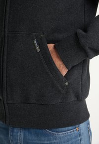 Schmuddelwedda Mikina na zip - mottled dark grey