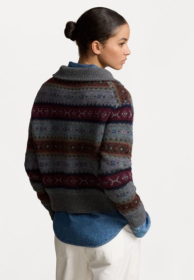 Polo Ralph Lauren FAIR ISLE WOOL HALF-ZIP SWEATER - Džemperis - grey multi