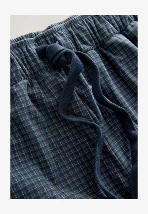 Next REGULAR FIT - MICROCHECK MOTIONFLEX COSY - Nattøj bukser - navy blue