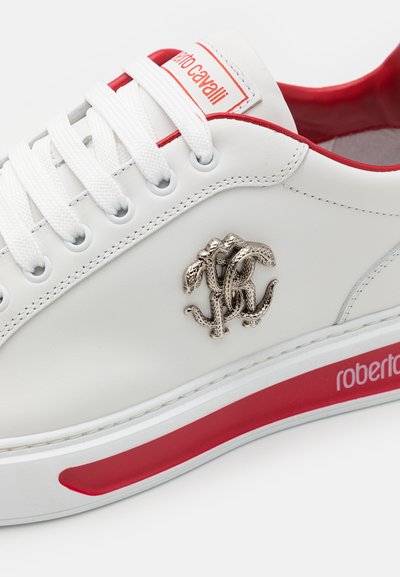 Roberto Cavalli NOVAK LOGO - Sporta apavi - white/red