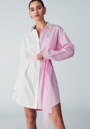 ST MRLO Shirt dress - pink and white