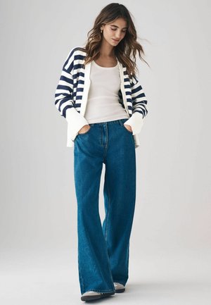 ZIP THROUGH 2 PACK - Cardigan - navy white stripe