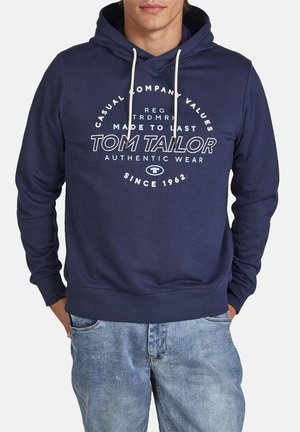 TOM TAILOR TTHOODIE - Jersey con capucha - real navy blue