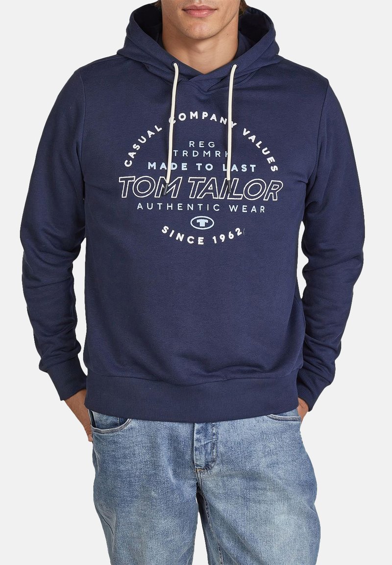 TOM TAILOR TTHOODIE - Felpa con cappuccio - real navy blue
