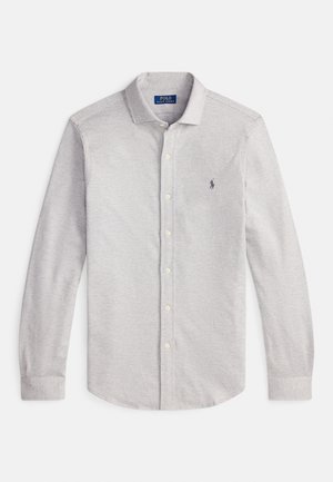 HOUNDSTOOTH JERSEY SPREAD-COLLAR SHIRT - Ing - antique cream/puppytooth