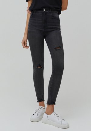 SKINNY HIGH WAIST - Jeans Skinny Fit - dark grey