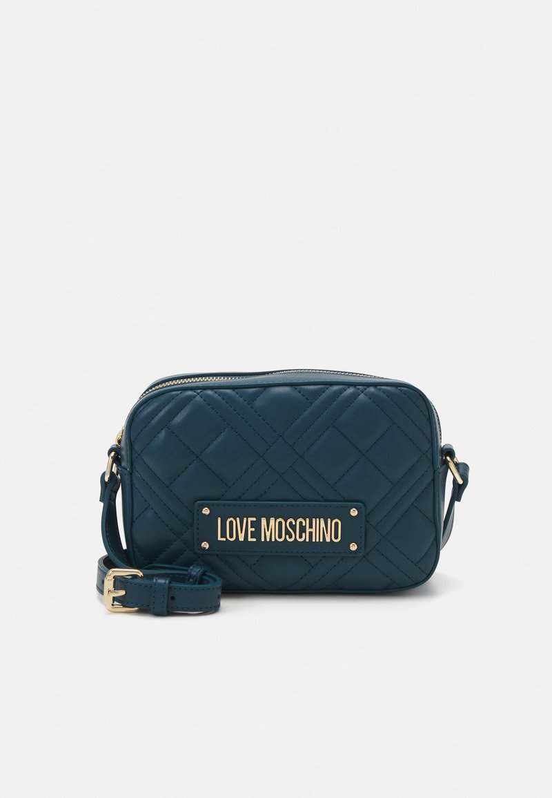 Love Moschino QUILTED BAG - Keresztpántos táska - emerald green