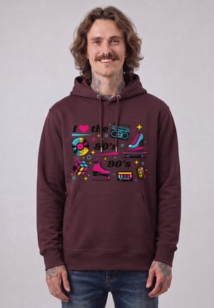 watapparel, 80S LOVE UNISEX - Kapuzenpullover - red brown