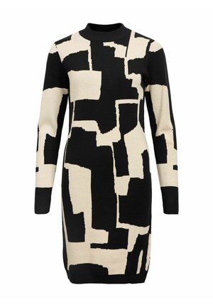 Object OBJRAY DRESS - Abito in maglia - black