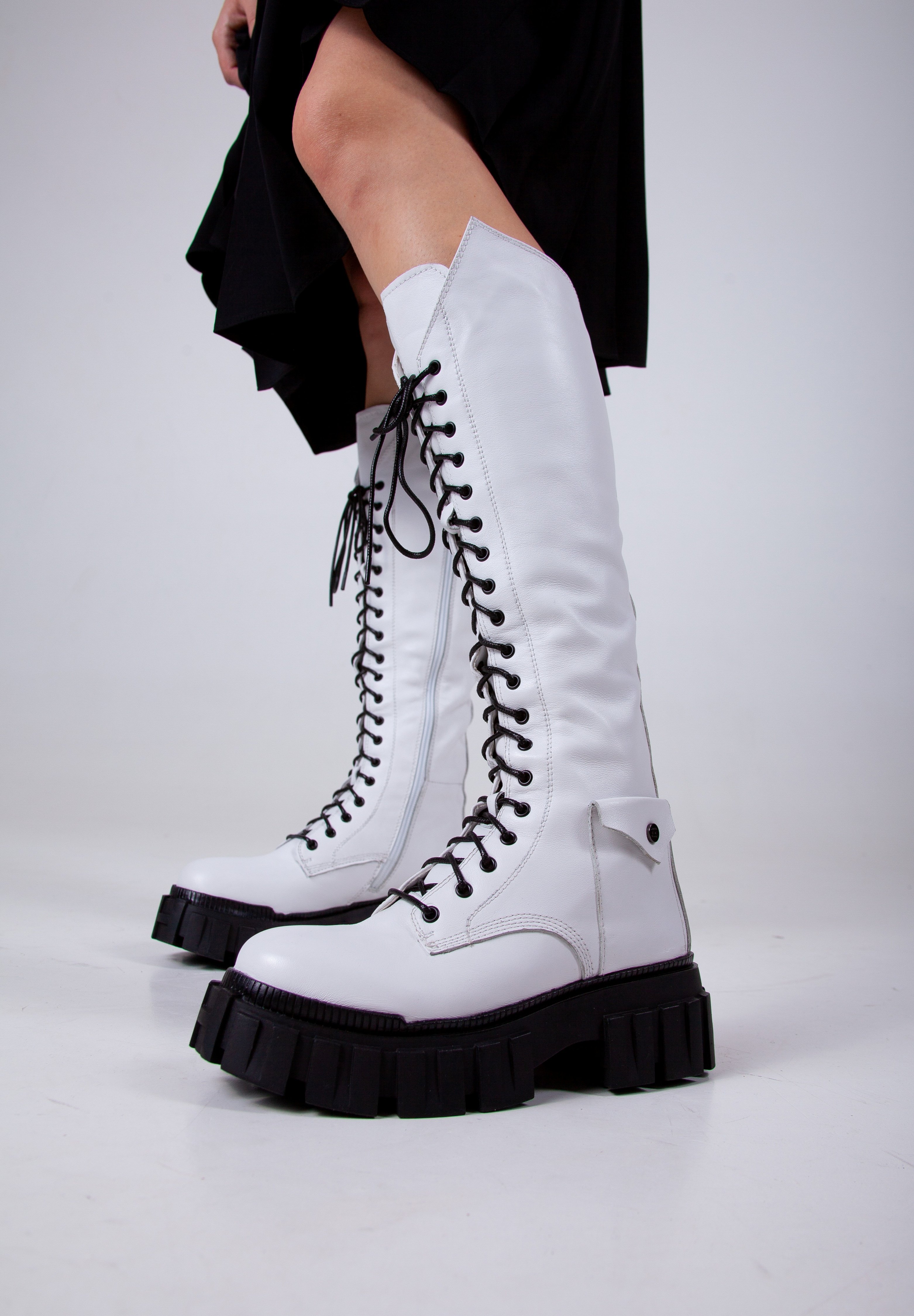 Cesare Gaspari Botas con cordones - white/blanco - Zalando.es