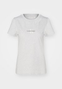 MONOLOGO SLIM TEE - Navadna majica - ivory grey heather