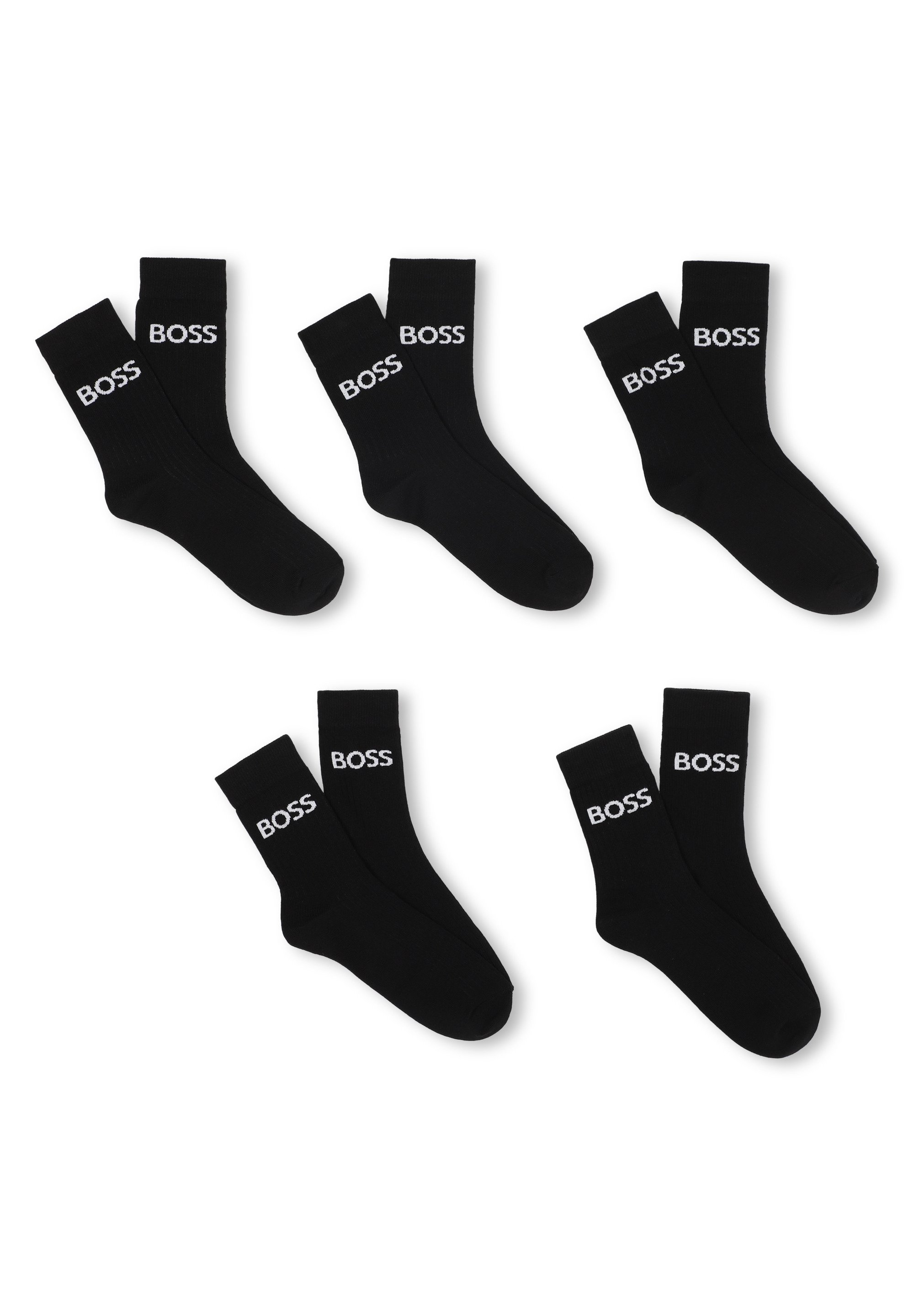 BOSS Confezione Da 3 Calzini Uomo In Cotone Resistente, Tinta Unita, Composizione 75% Cotone, 23% Poliammide, 2% Elastan, Vestibilità Comoda, Importati
