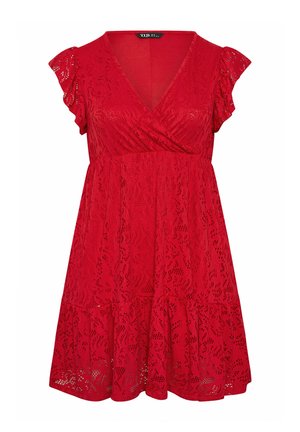 Yours Clothing, PLUS SIZE MINI DRESSES - Day dress - red