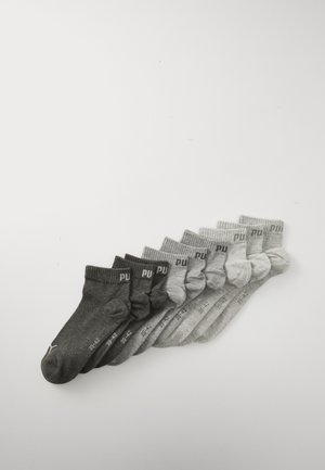 QUARTER PLAIN UNISEX 9 PACK - Sportinės kojinės - anthraci/lmel grey