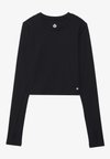 ESSENTIAL FITTED CROPPED LONG SLEEVE SPORTS TOP - Top s dlhým rukávom - black