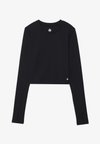 ESSENTIAL FITTED CROPPED LONG SLEEVE SPORTS TOP - Top s dlhým rukávom - black
