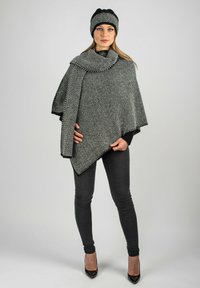 Dalle Piane Cashmere BICOLOR - Poncho - black-white