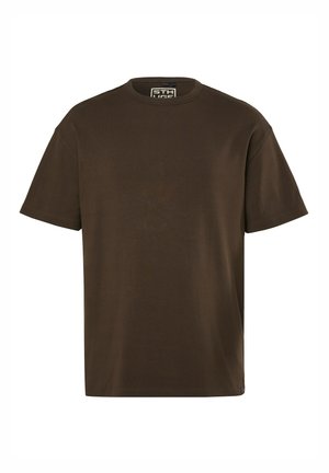 STHUGE, T-SHIRT, SHORT SLEEVE, OVERSIZED, RIBBED JERSEY, UP TO 8XL - T-Shirt basic - brown