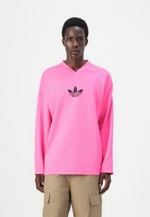 UNISEX - Tops ar garām piedurknēm - lucid pink/black