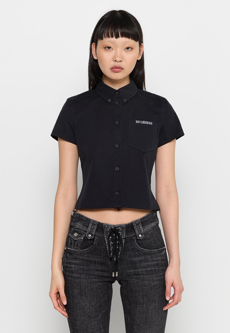 Han Kjøbenhavn Overhemdblouse zwart Han Kjøbenhavn Overhemdblouse zwart