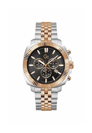 FLAIR - Hodinky se stopkami - silver rose gold tone