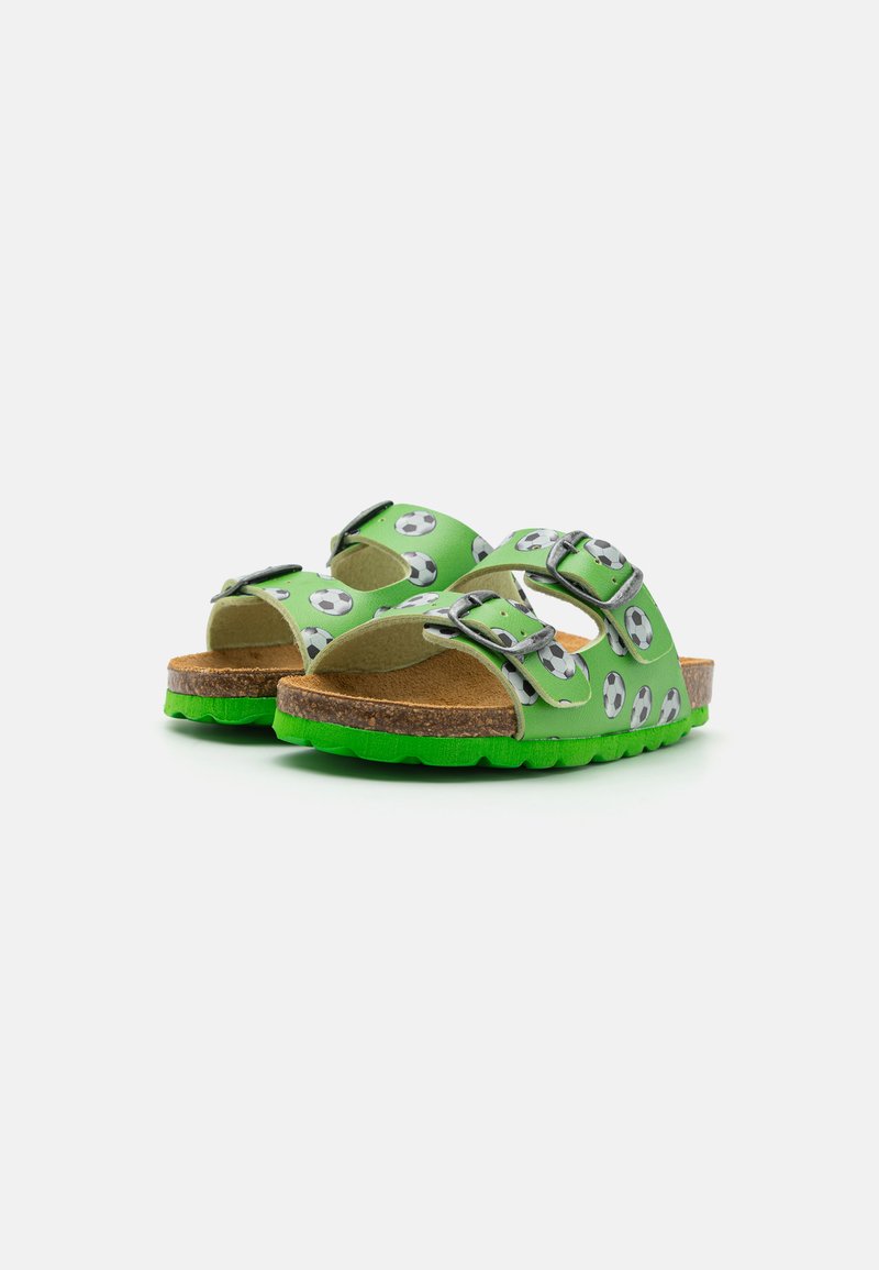 Mules Enfant Lico Bioline Zippy - Unisexe - Semelle EVA - Bleu Marine/blanc - Boucles Réglables