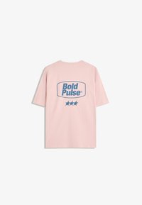 Bershka SHORT SLEEVE - Potiskana majica - light pink