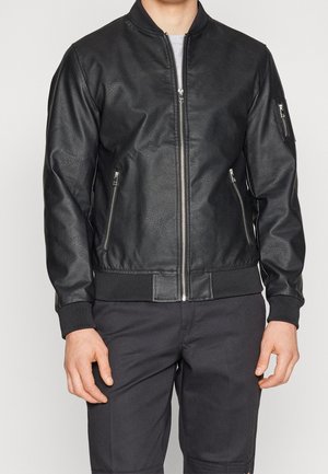Veste en similicuir - black