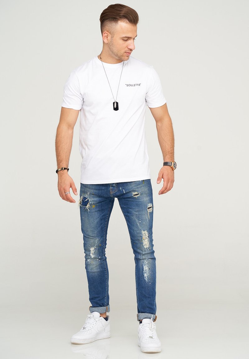 Herren T-Shirts basic | SOULSTAR T-Shirt print Weiß/weiß - XB14168 Herren T-Shirts basic | SOULSTAR T-Shirt print Weiß/weiß - XB14168