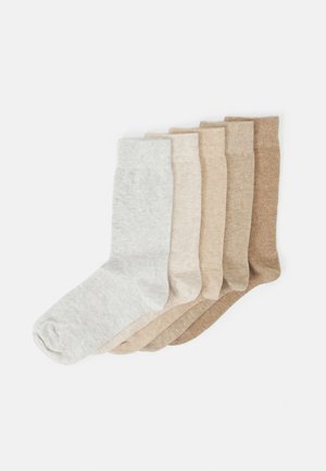 5PACK - Calze - off-white/beige/tan