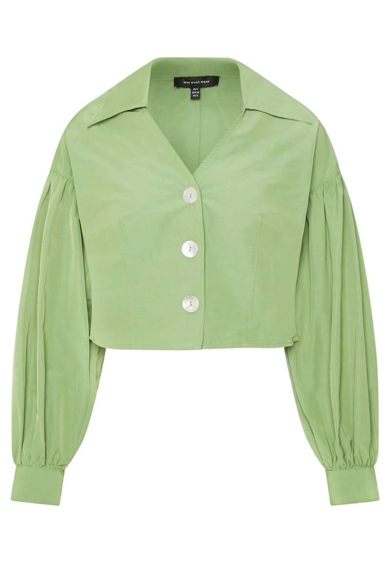 Who What Wear Overhemdblouse groen Who What Wear Overhemdblouse groen
