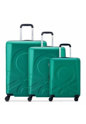 UNITED COLORS OF BENETTON 4-ROLLEN KOFFERSET 3 TLG. - Luggage set - green