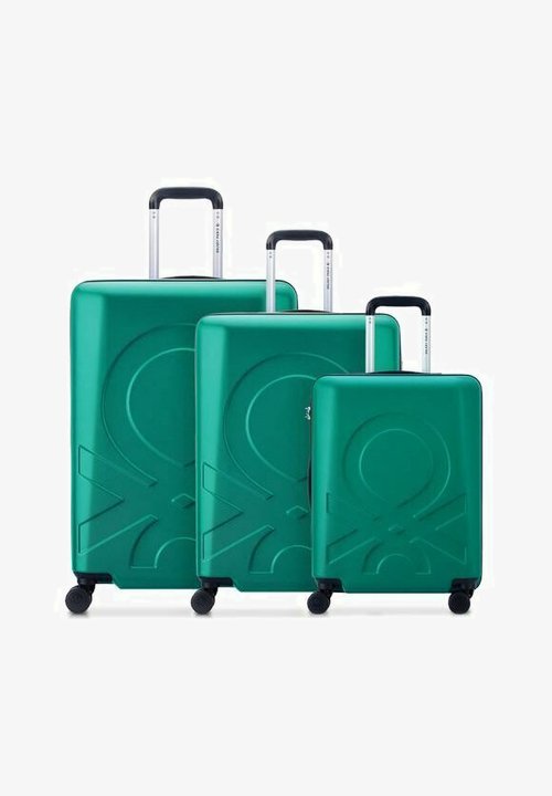 Delsey Paris UNITED COLORS OF BENETTON 4-ROLLEN KOFFERSET 3 TLG. - Set di valigie - green