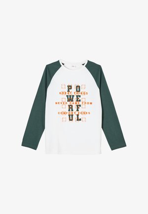 MET PRINT OP DE VOORKANT - Camiseta de manga larga - petrol