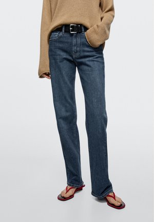 Massimo Dutti HIGH-WAIST COMFORT - Straight leg jeans - blue