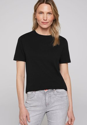 Soccx MIT RUNDHALSAUSSCHNITT - Basic T-shirt - black