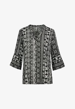 Sublevel, GEMUSTERTE BOHO MIT TROMPETENÄRMELN - Bluse - schwarz